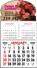 Oval Top 3 Month Display Self Stick Calendar Pad