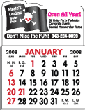 Self Stick Calendar Pad with 1 Month Display