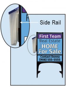 Display of Real Estate Brochure Box on Sign Frame